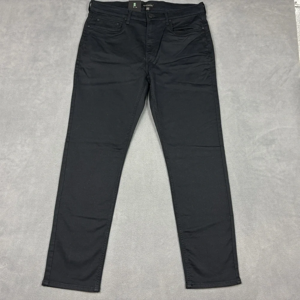 NEW Banana Republic Black Jeans Size‎ 36x32 Straight Leg Stretch 5 Pocket
